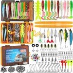 PLUSINNO 137-Piece Fishing Lure Tackle Set