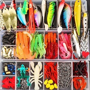 375pcs Freshwater Fishing Lures Kit with Tackle Box