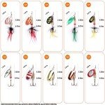 Feathered Treble Hook Spinnerbaits - 10 Pack