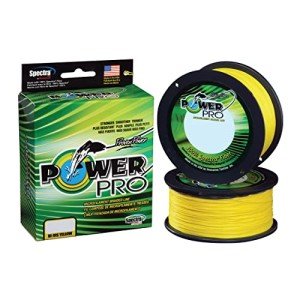 POWER PRO Spectra Fiber Braided Fishing Line, Hi-Vis Yellow, 150YD/8LB
