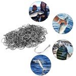 Anmuka High Carbon Steel Fishing Hooks - 2000 Count