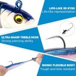 PLUSINNO Pre-Rigged Fishing Lures with Spinner