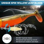 PLUSINNO Pre-Rigged Fishing Lures with Spinner