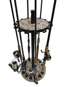 Camo Round Floor Rack for 15 Fishing Rods