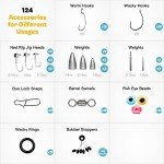 Bass Fishing Lures Kit with Tackle Box