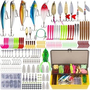 GOANDO 302-Piece Fishing Lures Kit with Tackle Box