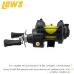 Lews Signature Series Crappie Reel - Black