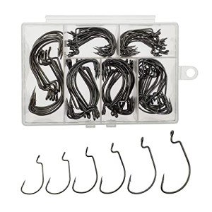 110-Piece Portable Bass Worm Hook Set