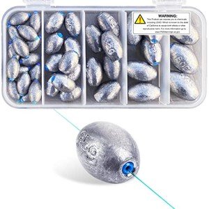 TaoTaoChong Oval Egg Sinkers Fishing Weights