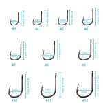 Hyshina 100 Pcs Sharp Barbed Fishing Hooks