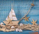 Nautical Cotton Fish Net Decorations for Parties