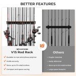 KastKing V15 Vertical Fishing Rod Wall Rack