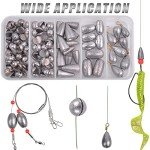 106-Piece Assorted Fishing Weights Kit with Tackle Box