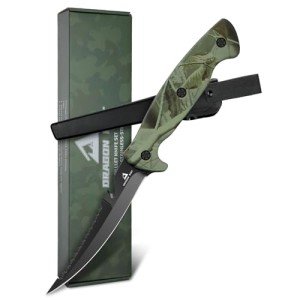 Dragon Riot 5" Black Stainless Fishing Fillet Knife