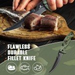 Dragon Riot 5" Black Stainless Fishing Fillet Knife