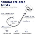 UCEC Strong Offset Circle Fishing Hooks Set