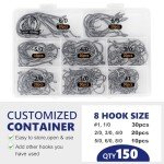 UCEC Strong Offset Circle Fishing Hooks Set