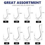 UCEC Strong Offset Circle Fishing Hooks Set