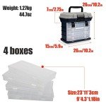 Sougayilang Portable 4-Layer Fishing Tackle Box