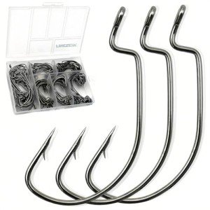 120-Piece Soft Bait Fishing Hook Assortment