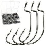 120-Piece Soft Bait Fishing Hook Assortment