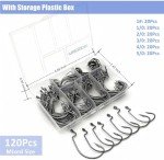 120-Piece Soft Bait Fishing Hook Assortment