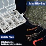 120-Piece Soft Bait Fishing Hook Assortment