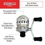 Zebco Omega Size 30 Spincast Fishing Reel