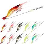 10pcs Luminous Soft Shrimp Fishing Lures Set