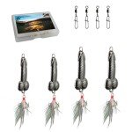 Bass & Trout Fishing Lure Set with Treble Hooks