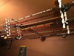 Fishing Gear Storage Rack with Hooks for Garage
