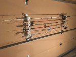 Fishing Gear Storage Rack with Hooks for Garage