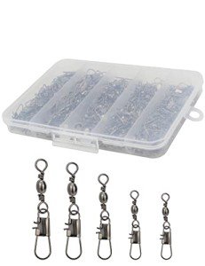 210pcs Fishing Swivels with Snaps for All Waters