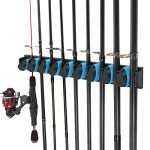 Wall-Mounted Fishing Rod Holder for 9 Rods
