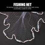 Yeahmart Saltwater Fishing Net with Zinc Weights