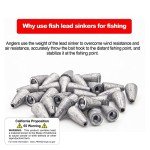 50pcs Fishing Weights for Bass Texas Rigs