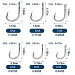 60PCS DERKERL Extra Strong Stainless Steel Fishing Hooks