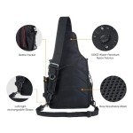 Lightweight Sling Fishing Tackle Bag with Rod Holder