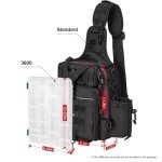 Lightweight Sling Fishing Tackle Bag with Rod Holder