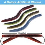 PLUSINNO 133PCS Wacky Worm Fishing Lure Kit