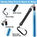 PLUSINNO 133PCS Wacky Worm Fishing Lure Kit