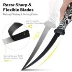 Gonex 7in Fish Fillet Knife with Sharpener