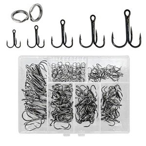 200 Pack Treble Hooks Kit for All Fishing Needs
