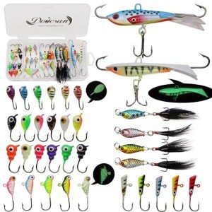 Dovesun Ice Fishing Jig and Lure Kit - 34pcs