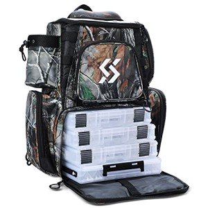 Waterproof Fishing Tackle Backpack with 4 Trays