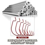 110Pcs Red Bass Fishing Hooks in 6 Sizes