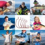 110Pcs Red Bass Fishing Hooks in 6 Sizes