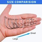 80PCS Extra-Sharp Circle Fishing Hooks 3/0