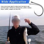80PCS Extra-Sharp Circle Fishing Hooks 3/0