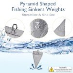 Pyramid Sinkers for Saltwater Fishing Tackle
